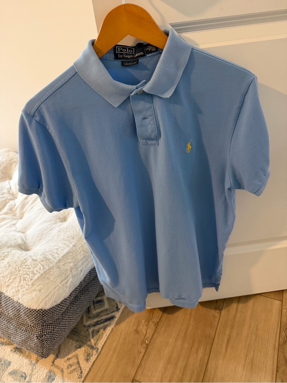 Ralph Lauren Boys' Polo Shirt in Sky Blue with Yellow Pony